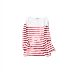 Le minor ルミノア/パネルボーダーTシャツ(Blanc /Rouge)
